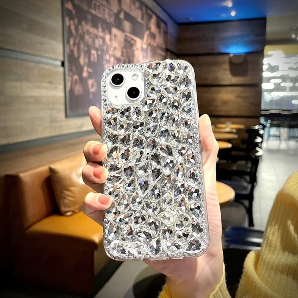 Case for iPhone 14 Plus Glitter,iPhone 14 Plus 6.7 Inch Stylish Pretty Bling Beauty TPU Case Slim Hybrid Shockproof Bumper Raised Edge Cover for iPhone 14 Plus for Women Clear
