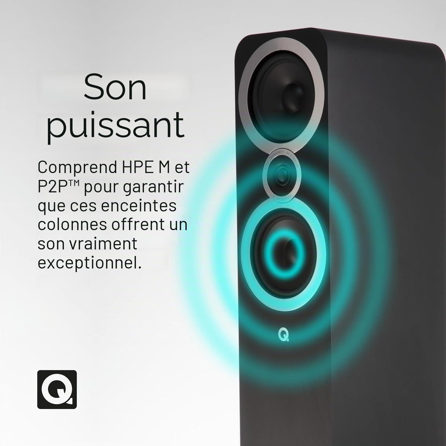 Q Acoustics 3050i Noyer - Enceintes Colonnes (la paire)