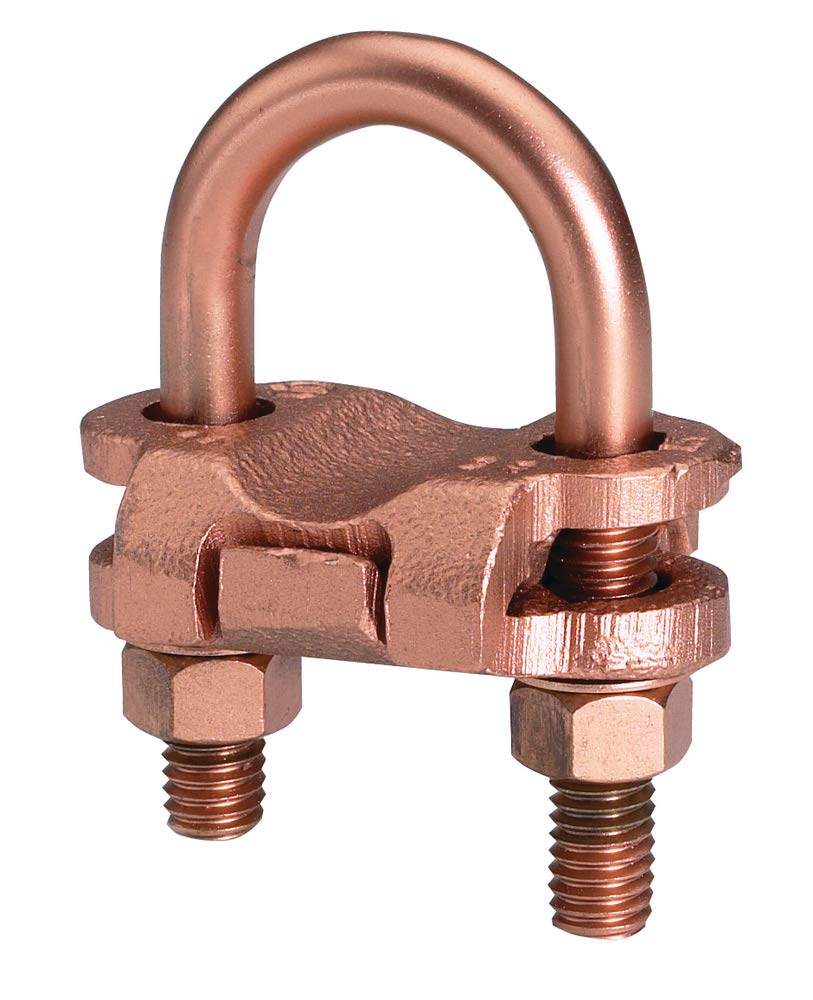 BURNDY GP6429 Mechanical Grounding Connector, 5/8 to 3/4 in Rod, 2/0 AWG to 250 kcmil Conductor, Copper