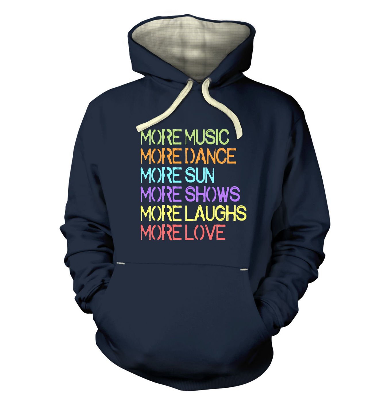 More Music More Love Premium Hoodie Gr. Small, midnight blue