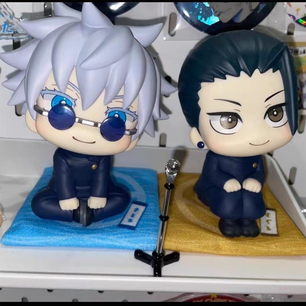 2Pcs Satoru Gojo/Suguru Geto Figura Estatua 9.94 Pulgadas Dibujos Animados Modelo Juguete Colección Adornos Regalo