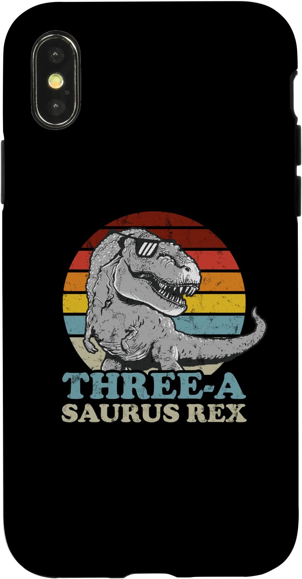 iPhone X/XS Three-A Saurus Rex Two Rex Birthday 3 Year Old T-Rex Case