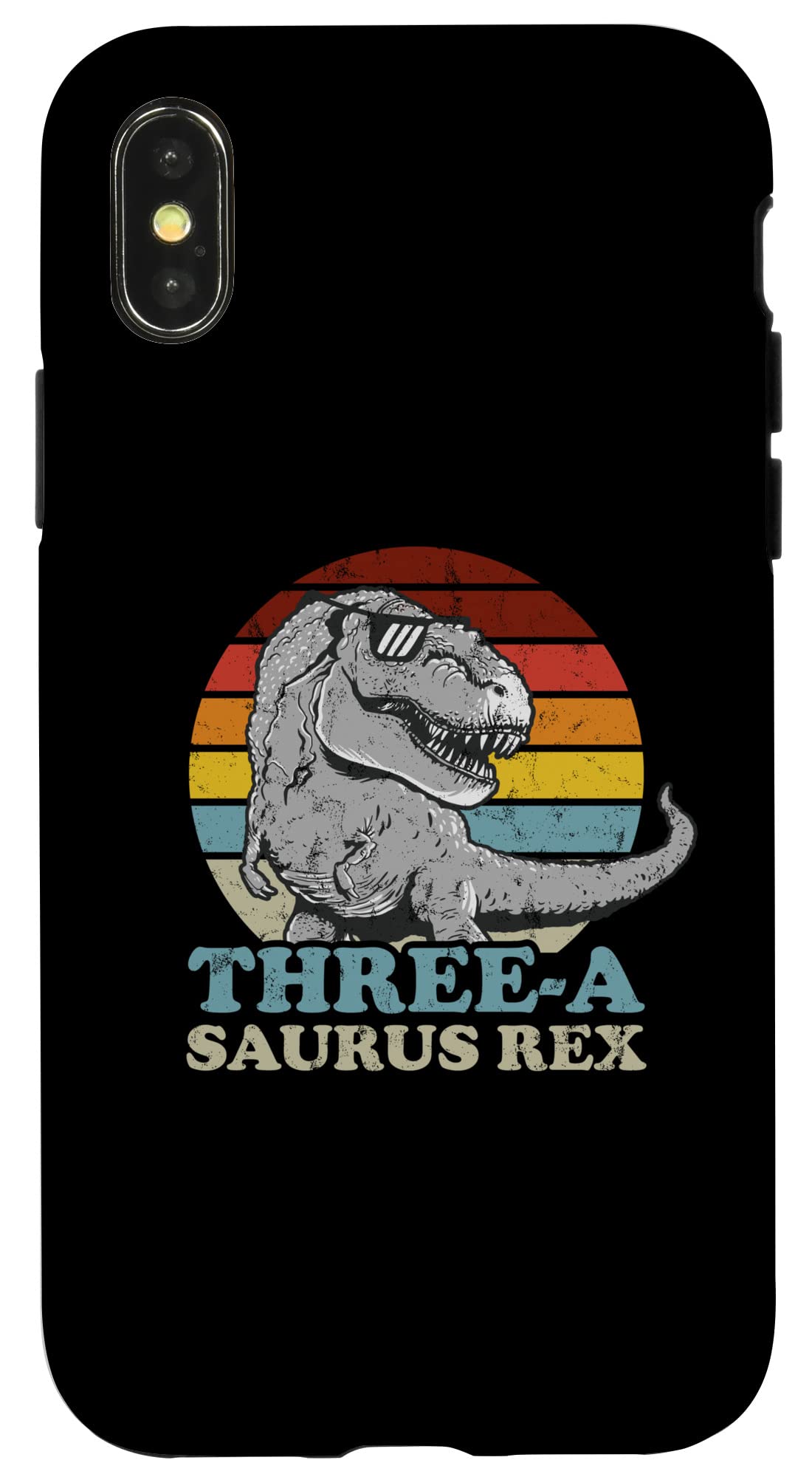 iPhone X/XS Three-A Saurus Rex Two Rex Birthday 3 Year Old T-Rex Case