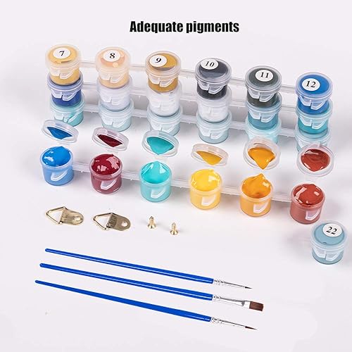 Miniatura 4 de Pintura por números para adultos principiantes y niños de 8 a 12 años kits de pintura acrílica pasatiempos para adultos manualidades y mujeres sobre