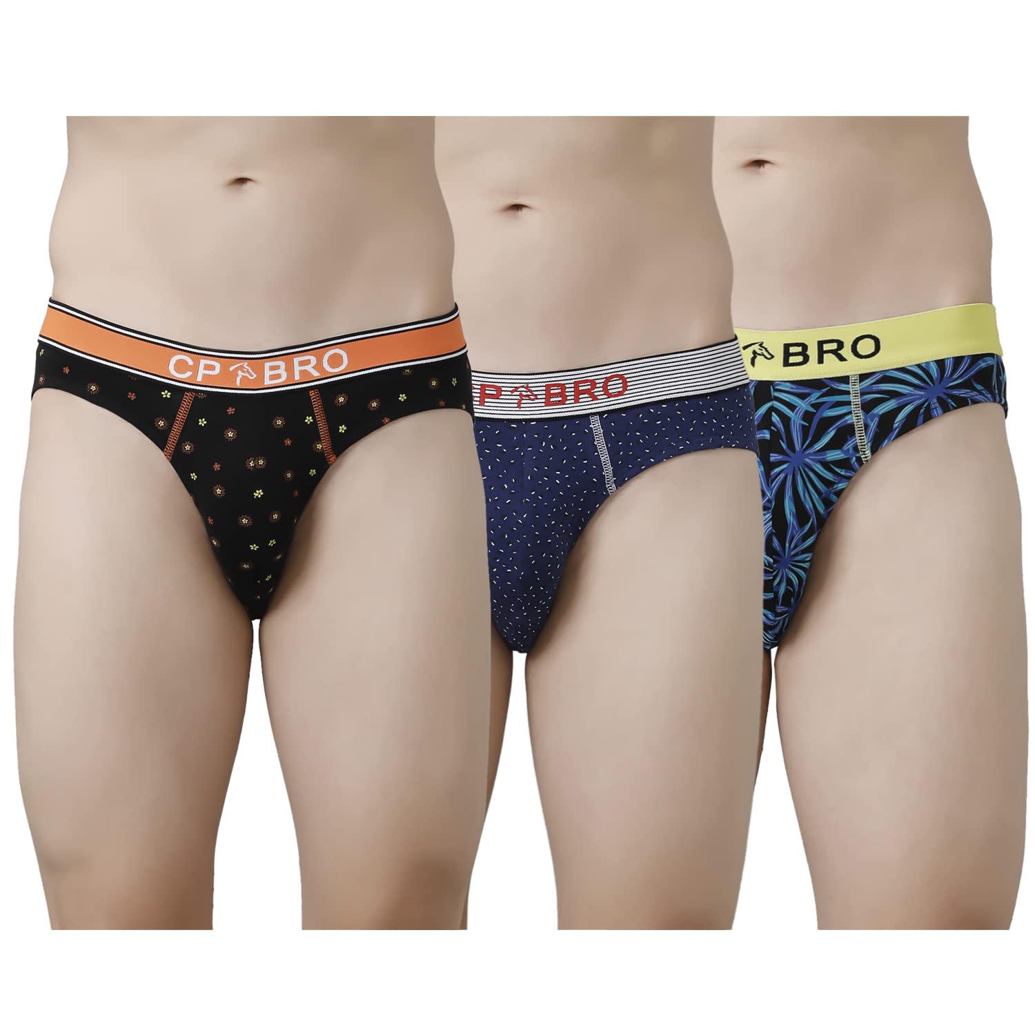 CP BRO Men's Cotton Briefs (Pack of 3) MARQ-BR-AOP-PK3-24