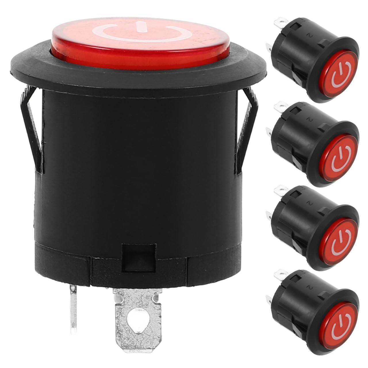 BESPORTBLE 5Pcs Universal Ride-on Power Switch Push Button Start for Kids Electric Cars Dashboard Replacement Parts for Toy Car Repair