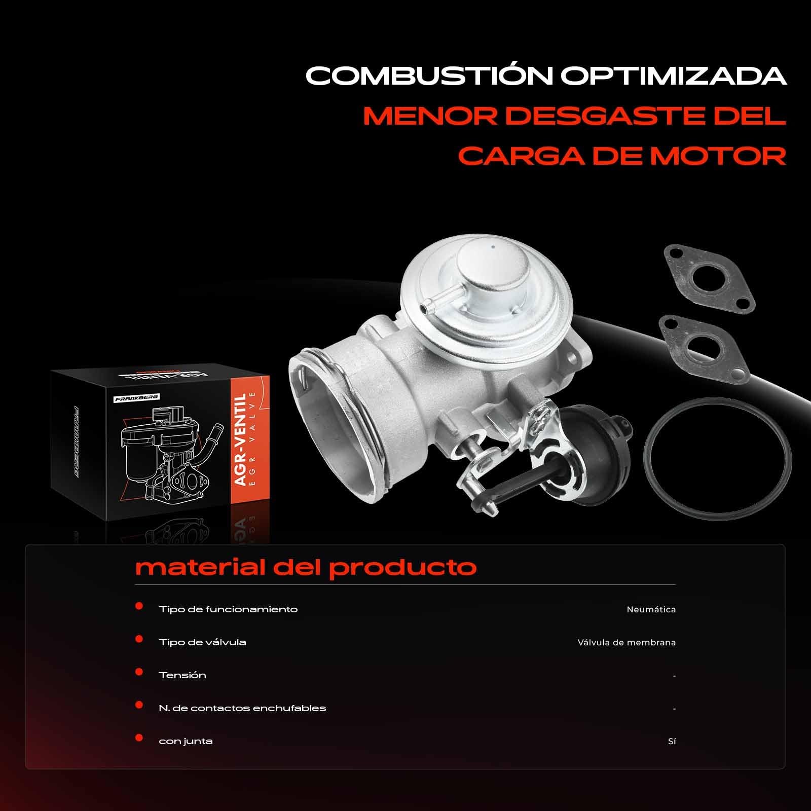 Frankberg Válvula EGR recirculación gases escape diésel 038131501J | Compatible con: P.a.s.s.a.t Variante 3B6, A6 4B2 4B4, A.l.h.a.m.b.r.a 7V8 7V9, S.h.a.r.a.n 7M6 7M8 7M9, P.a.s.s.a.t 3B3