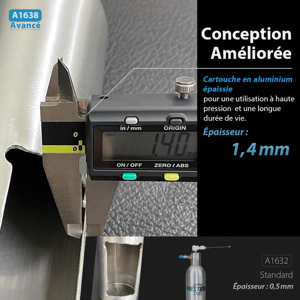 FIRSTINFO Pulvérisateur Sous Pression Aluminium 5 Buses de Précision 620 ml A1638Y5
