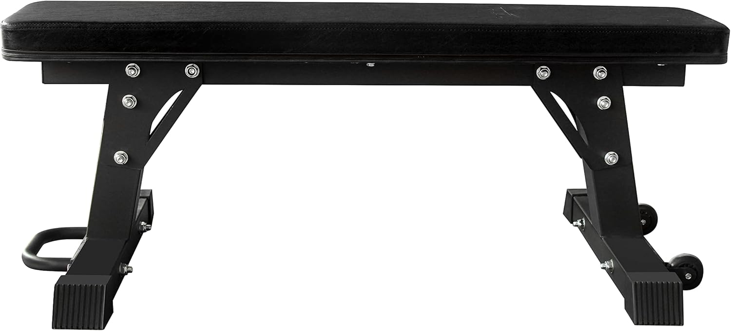 POWERT Flat Weight Bench Heavy Duty Utility Bench for Multi-Purpose Weight Training and AB Exercises-1,800 lbs Capacity (RED+BLACK) : Sports & Outdoors