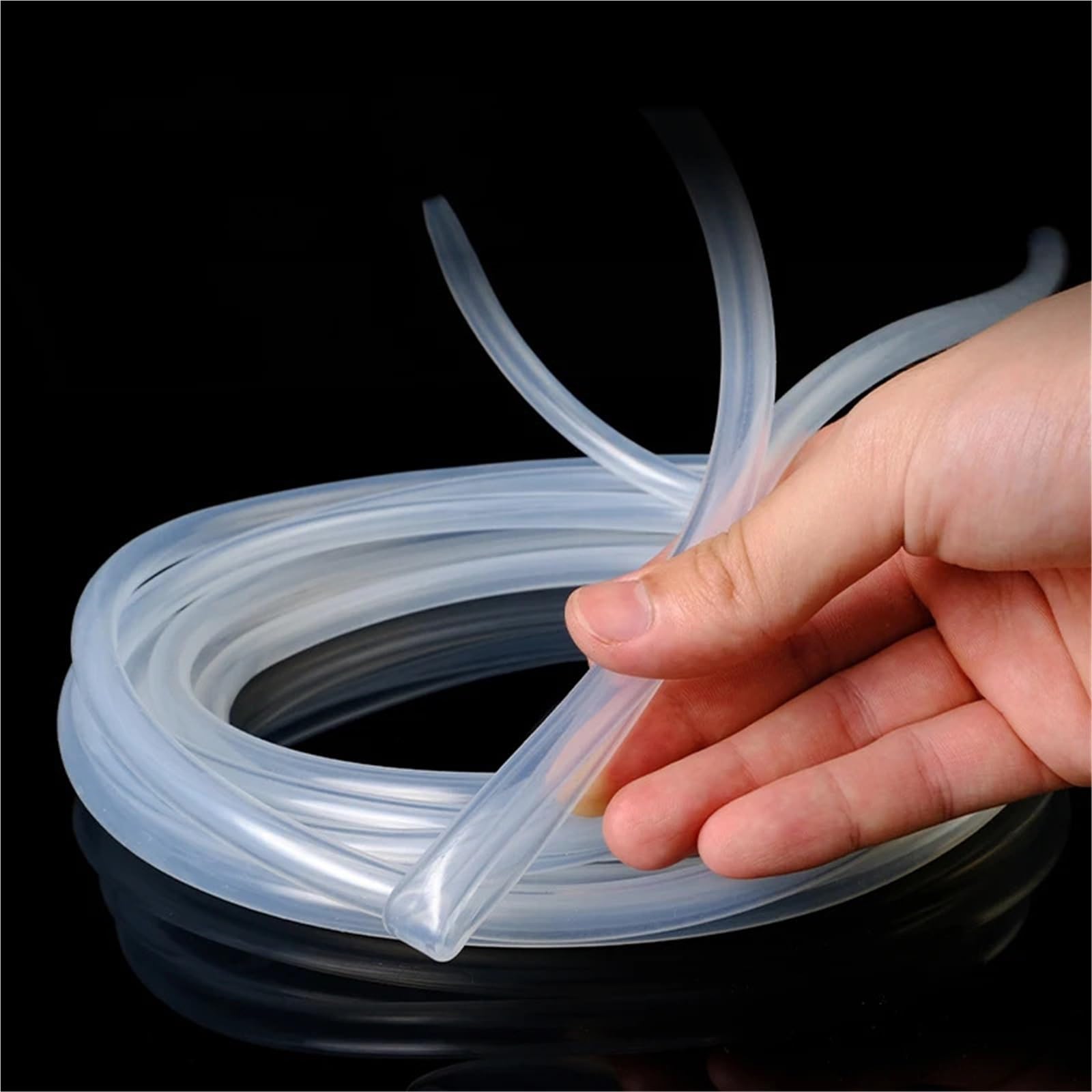 Transparent High Temperature Resistant | Silikonschlauch 2 4 6 7 8 10 12 mm flexible Weichwasser-Aquariumpumpe(5 Meter,D 8mm x OD 12mm)