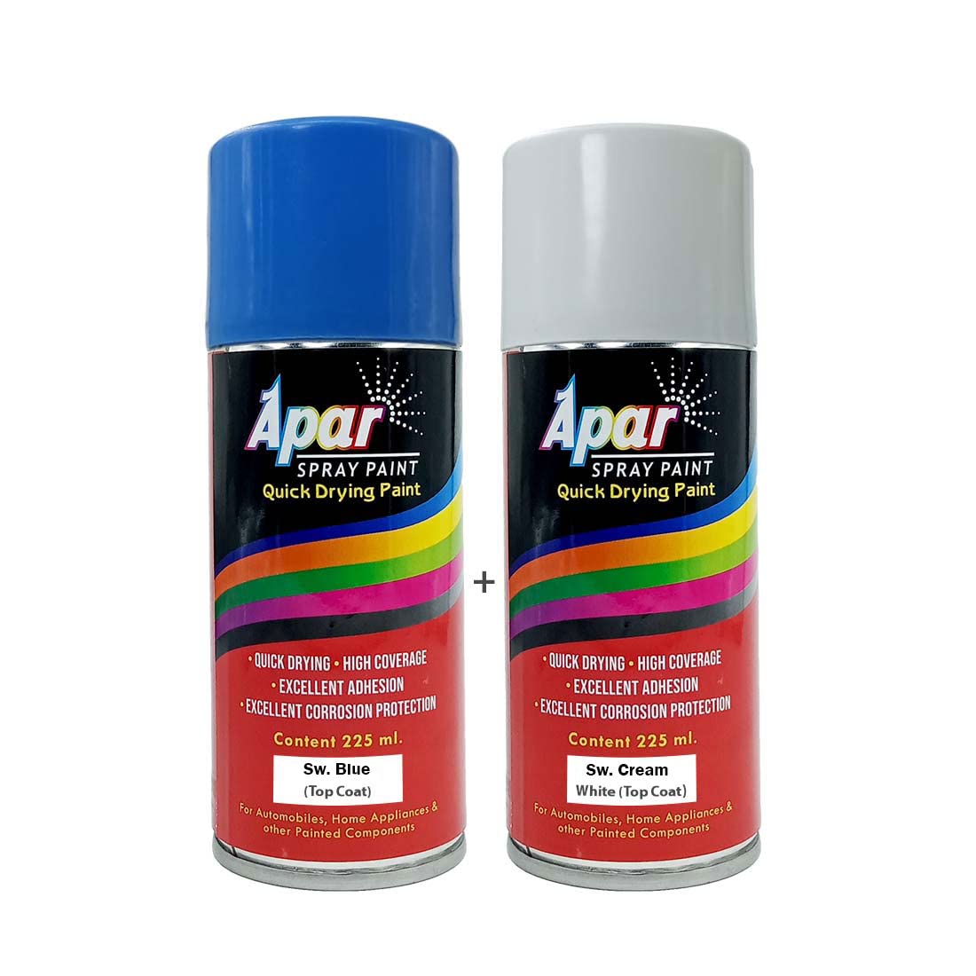 APAR Automotive Spray Paint Sw. Blue + Sw. Cream Whie Compatible for Swaraj Tractors -225 ml (Pack of 2-Pcs) (B0B5L6PX39) Amazon Price History, Amazon Price Tracker