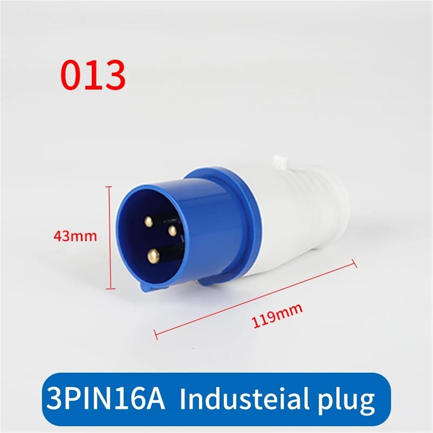 1 PCS Industrial Plug Socket 3P 16A IP44 Waterproof Electrical Connector for Wall Mounting