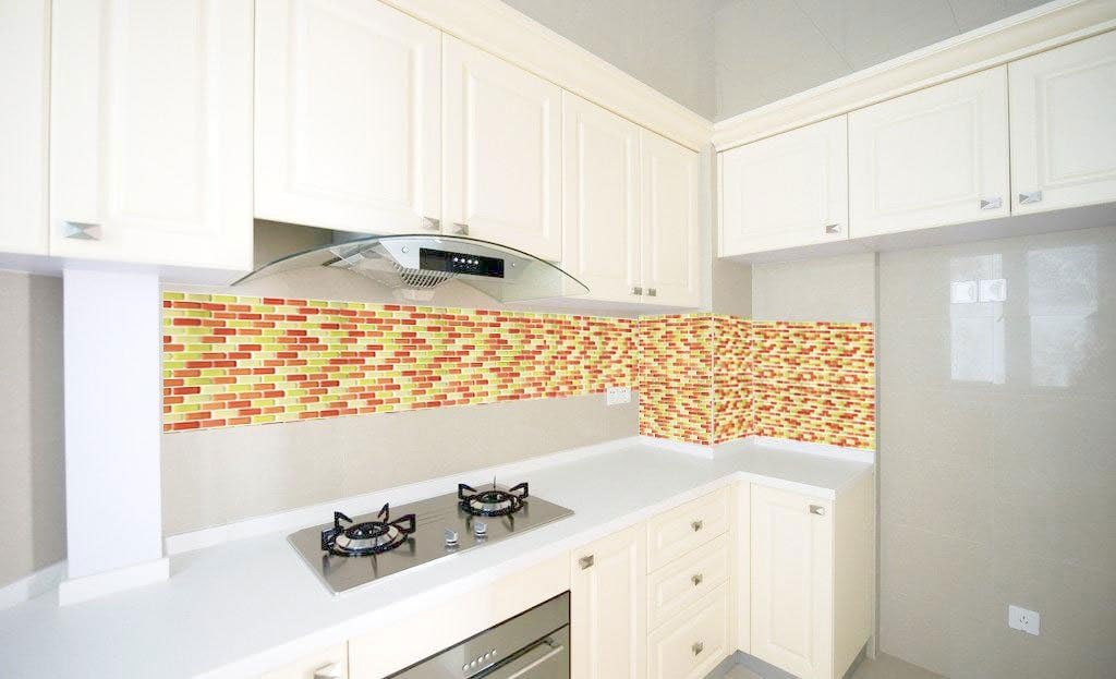 Peel and Stick DIY backsplash Tile Stick-on Vinyl Wall Tile, Perfect backsplash idea for Kitchen and Bathroom décor Projects, Item #91010831, 10” X 10” Each, 6 Sheets Pack