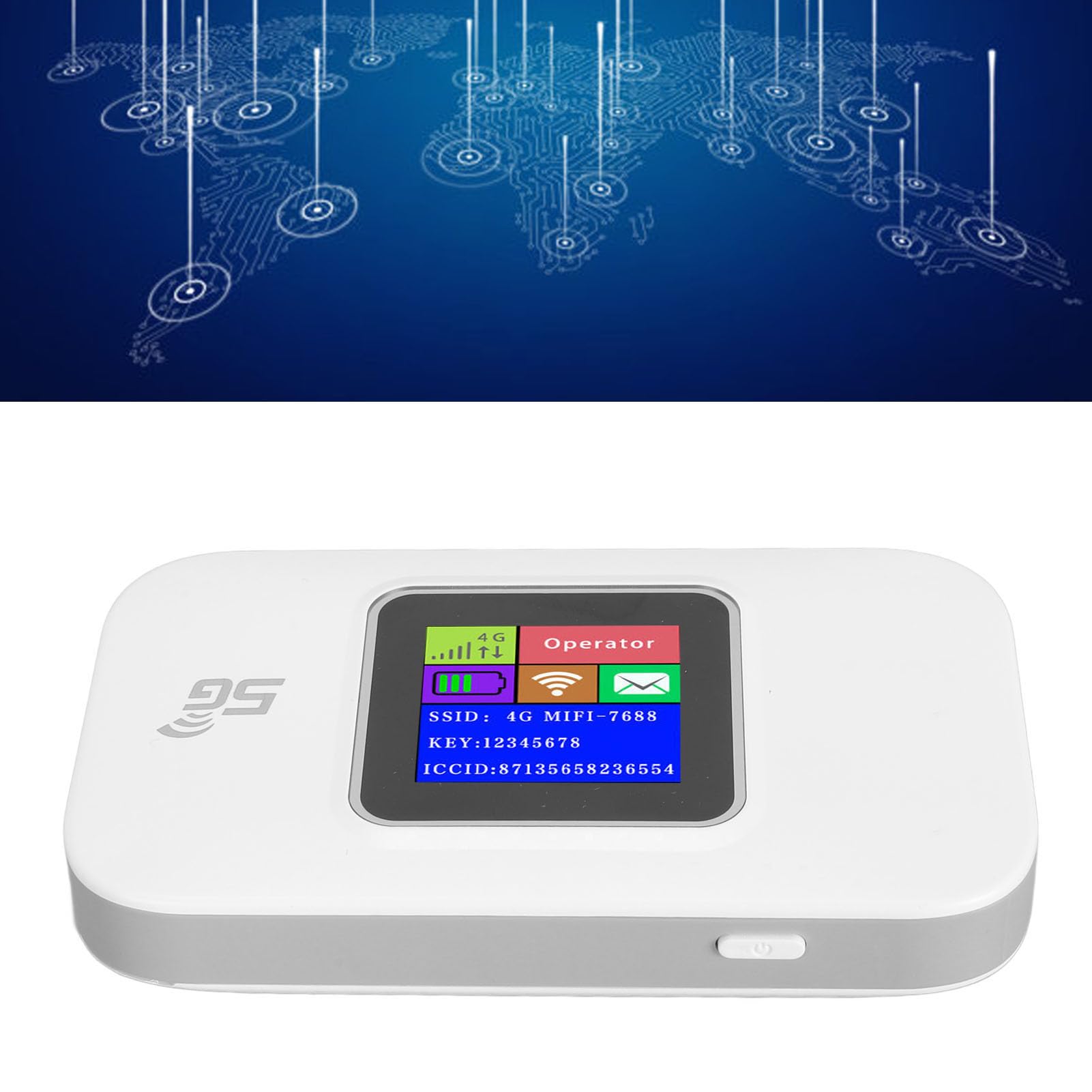 Fockety Hotspot WiFi Mobile 4G LTE, Router Wireless WiFi Portatile Ad Alta velocità con Display LCD da 300 Mbps con Slot per Scheda SIM, Condivisione Alimentata Tramite USB Fino a 10