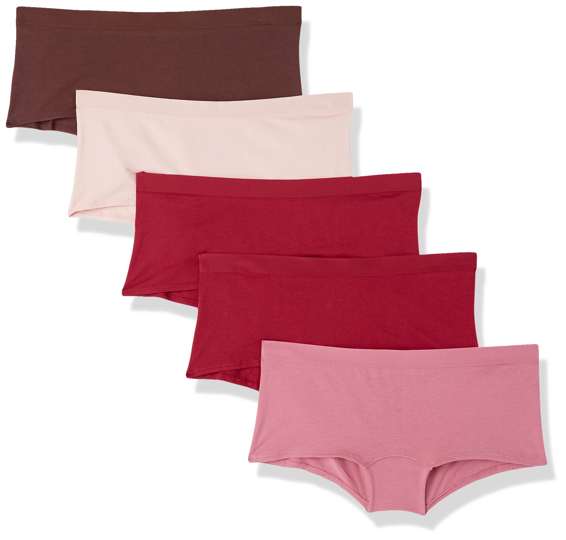 Women's Cotton Boyshort Underwear (Available in Plus Size), Pack of 5