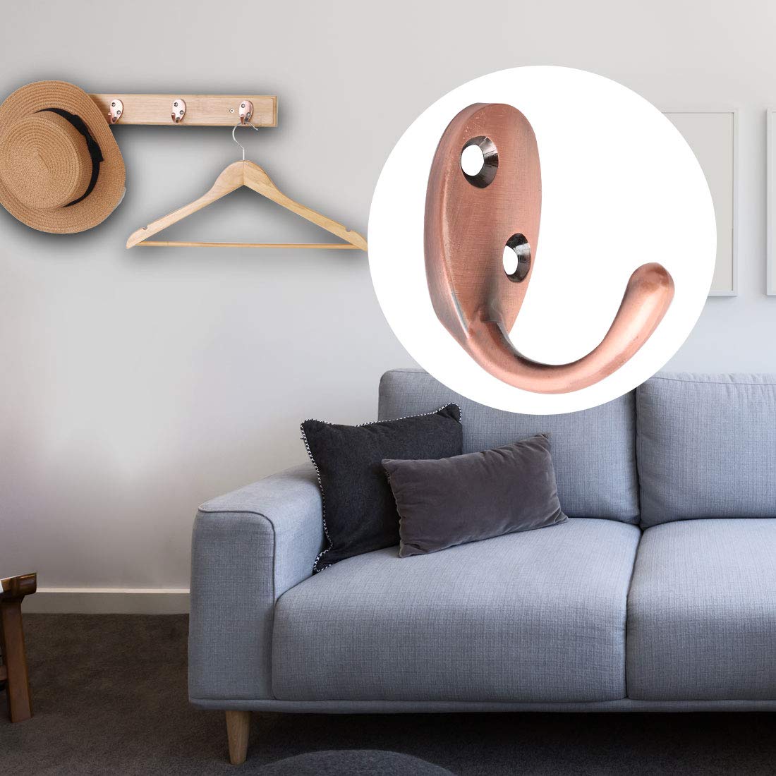 SALALIS Crochet De Serviette De Mur Crochet De Serviette De Salle De Bain En Cuivre Rétro