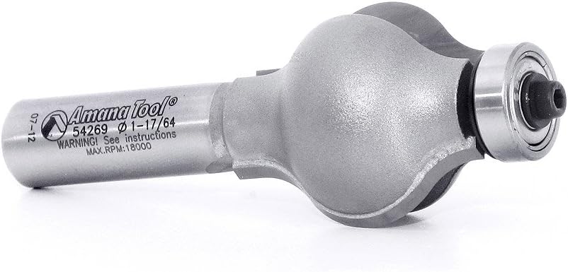 Amana Tool - 54269 Carbide Tipped Handrail 1/8 x 1/2 Radius x 1-1/4 Dia x 1-1/2 x 1/2"