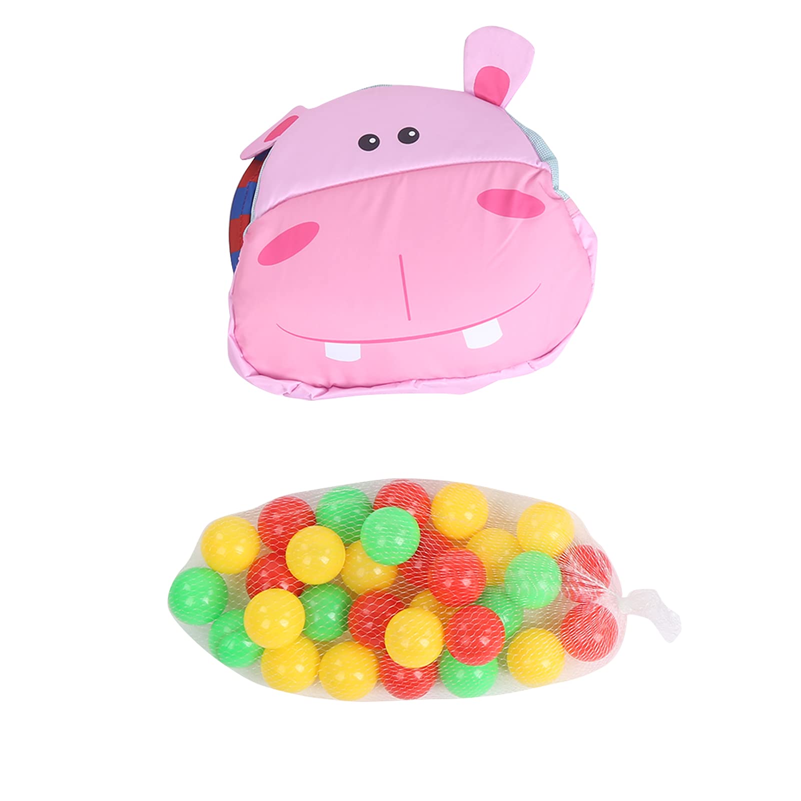 Hidyliu Tappetino da Gioco per Bambini da Palestra con Palline Colorate e Giocattoli Pendenti per Gattonatori Neonati 37,4 X 27,6 X 19,7 Pollici Panno Sicuro (Ippopotamo Rosa)