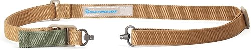 Blue Force Gear Vickers - Eslinga con botón pulsador  Se ajusta a posiciones de transporte  Eslinga de 2 puntos con puntos QD  36-62 pulgadas