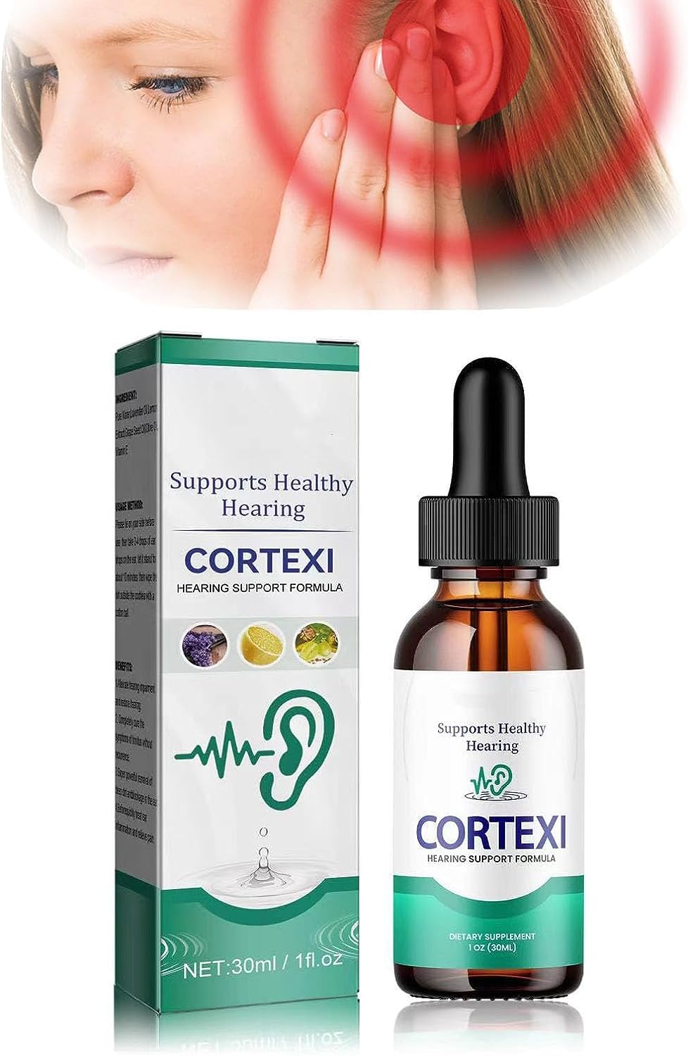 2023 New Cortexi Drops - for Ear Health, Hearing Support Drops Supplement, Promotes Auditory Clarity, Supports Healthy Hearing, & 20/20 Hearing - Cortexi Hearing Support Supplement (1 Pcs)