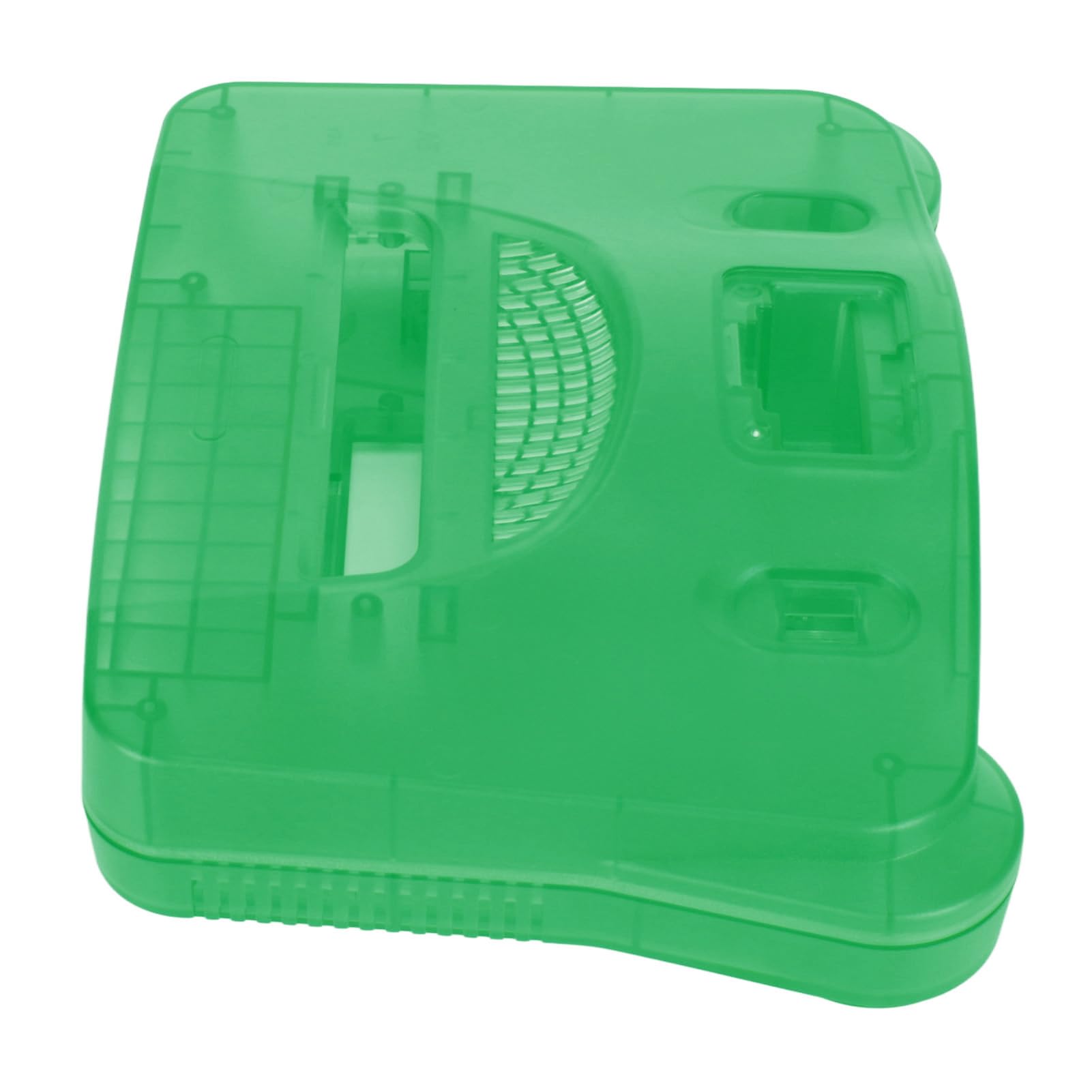 Estuche translúcido para consola de videojuegos retro para N64, carcasa protectora profesional, carcasa de repuesto de ABS engrosada con botones superiores e inferiores, kit (Cian translúcido)