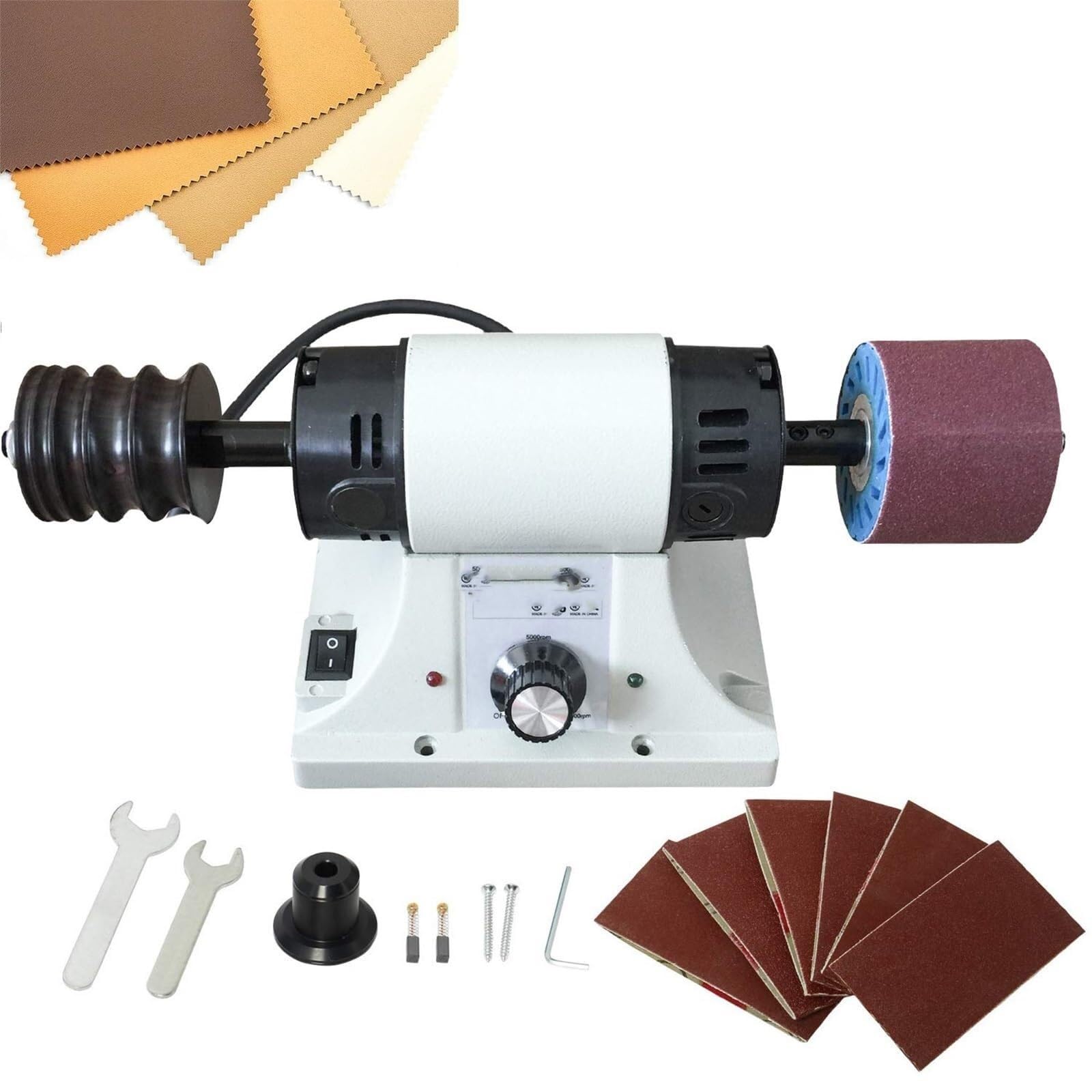 Machine de polissage cuir avec arbre flexible et poignée 0-8000 tr/min