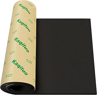 Self-Adhesive Sound Insulation Acoustic Foam, 32.3 sqft x 0.79in Thick, 50+kg/m³ ，Sound Proof Padding,Fire,Water Resistant ,Thermal Insulation,Cold Proof Acoustic Treatment Foam