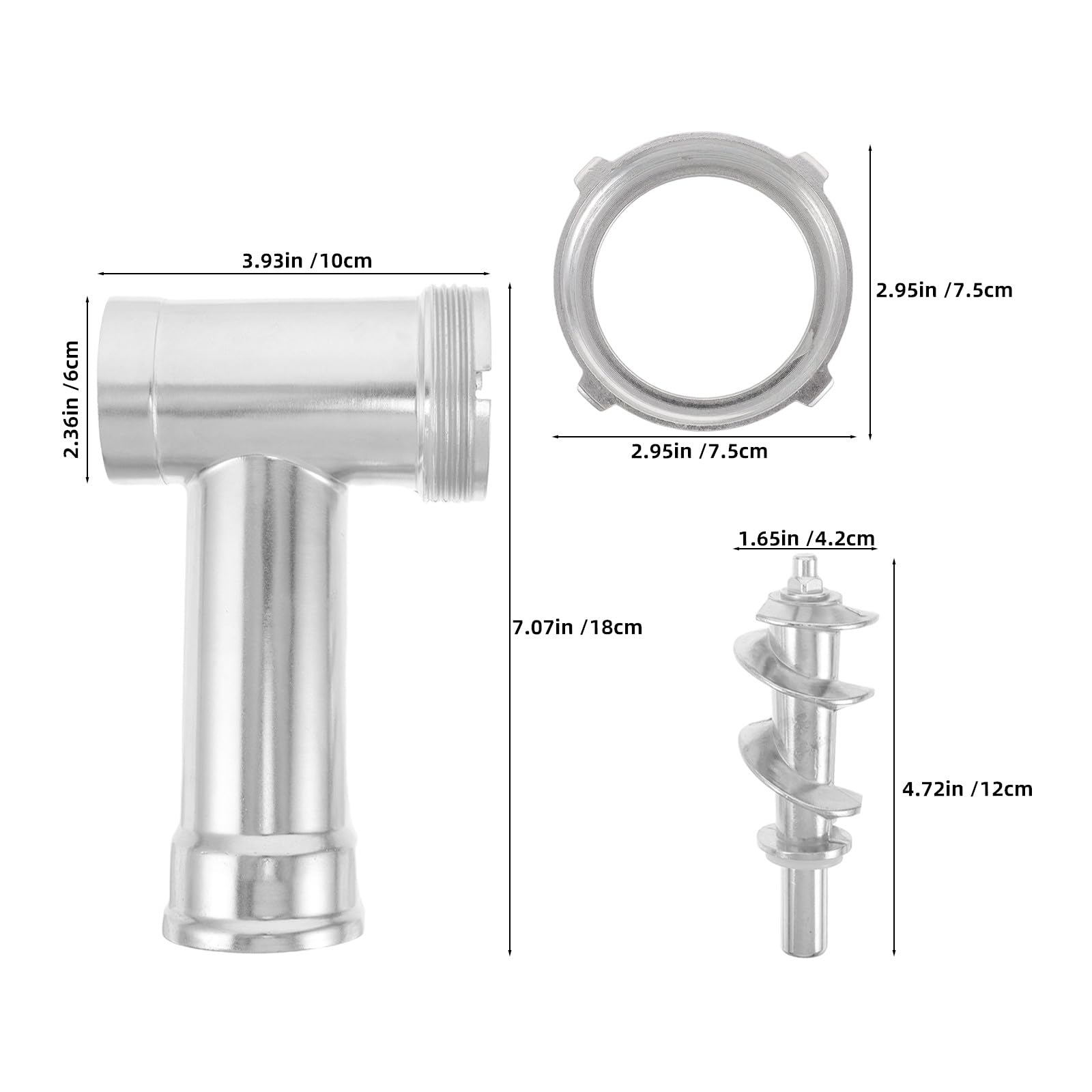 NUOBESTY Juego de Accesorios para Picadora Eléctrica de Carne de Aleación de Aluminio para Uso en Cocina Doméstica