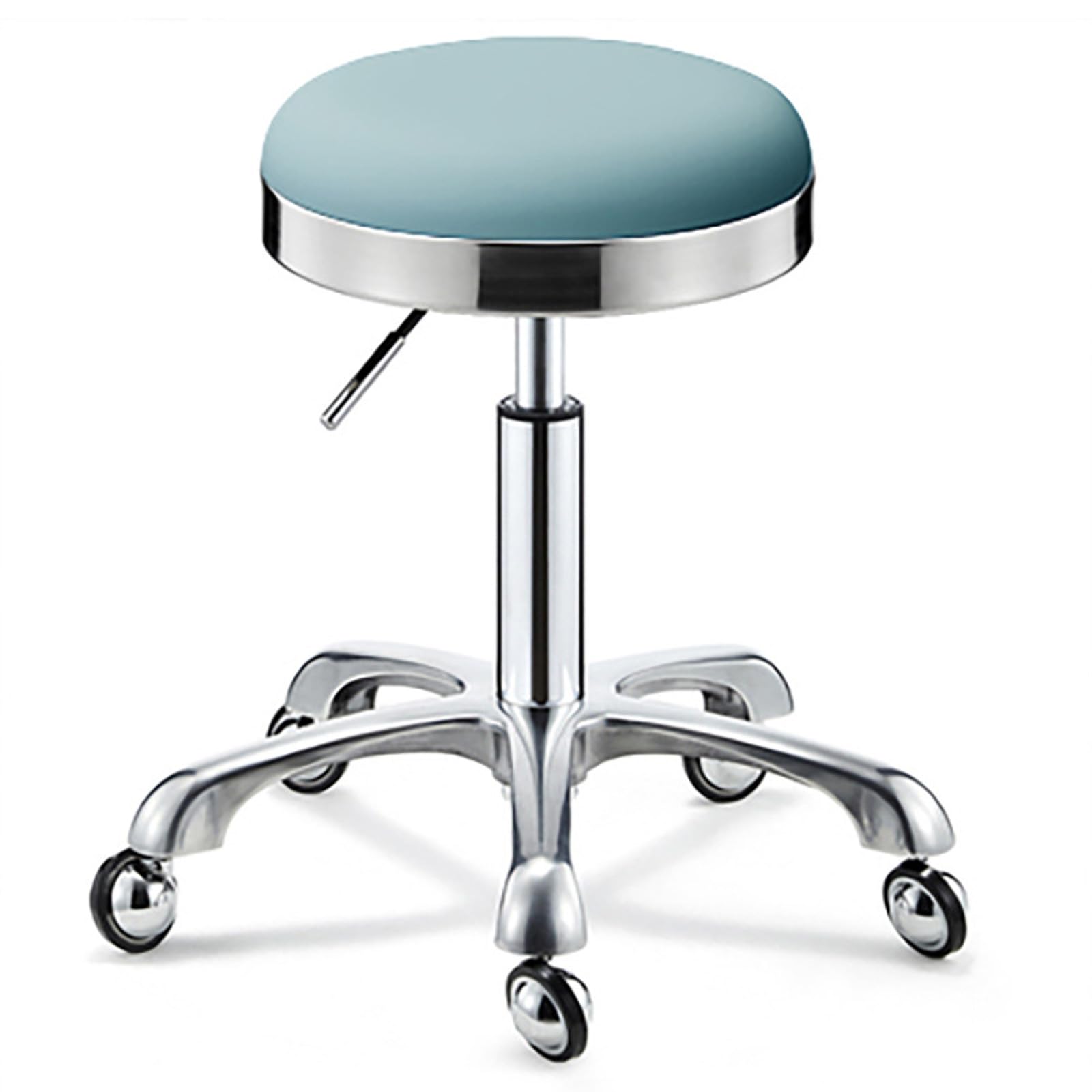 Tabouret haut en métal réglable avec assise pivotante confortable