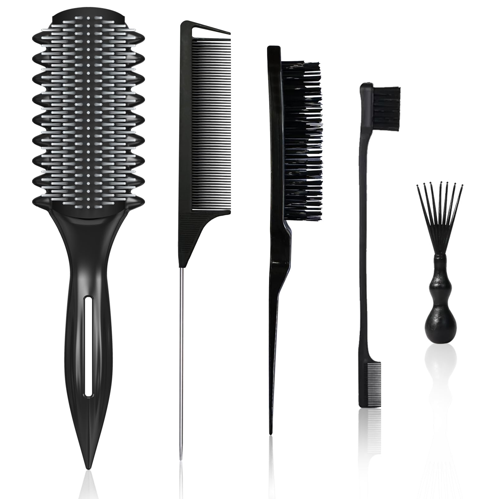 Cepillo definidor de rizos, cepillo para desenredar, incluye 3 herramientas de peinado para uso húmedo o seco, cuidado diario de rizos para crear estilo, rizos suaves para hombres, mujeres y niños