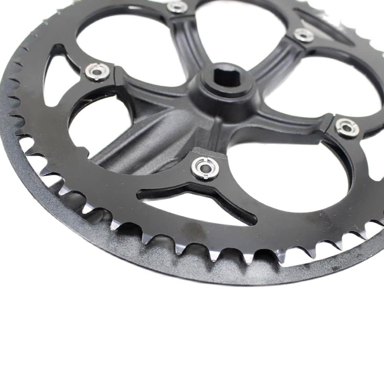 Pedivella Bici, Pedivelle Mtb, Guarnitura Mtb Bici Da Strada Pieghevole Bicycle Grulency 52T Velocità Singola 170Mm In Lega Di Alluminio Bike Set Catena Ruota Ruota A Dentata Accessori