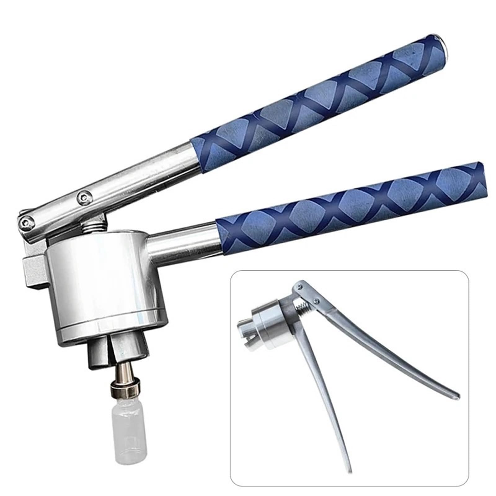 Crimpadora Manual Prensadora manual de viales 13/15/18/20 mm, máquina selladora for prensar, herramientas taponado, taponadora, pinzas for botellas(Aluminum handle,13.0mm)
