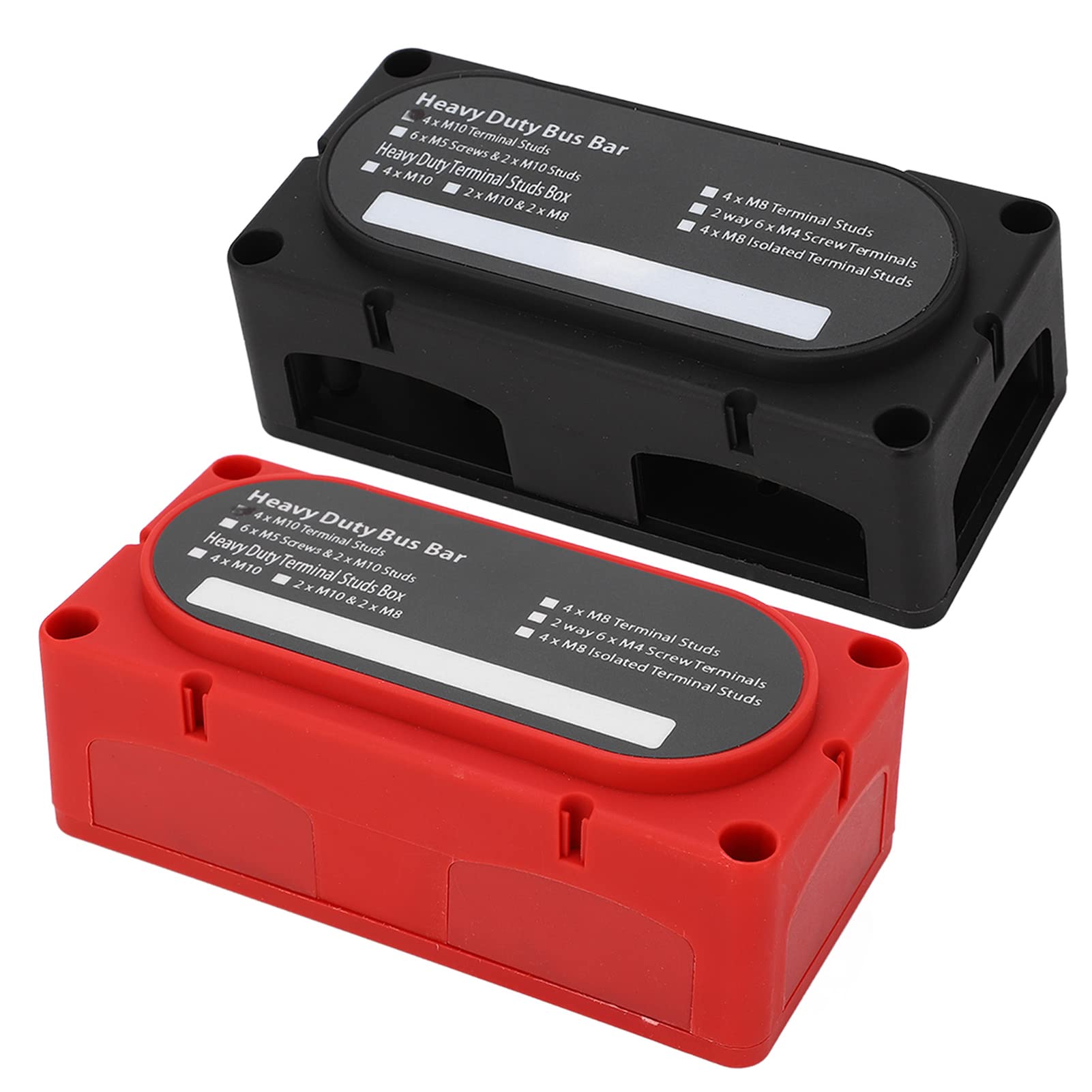 Cocoarm Blocco di Distribuzione dell'alimentazione, ABS Resistente con Placcatura in Ottone Zincato, Barra Collettrice Batteria da 300 A per Auto e Barche