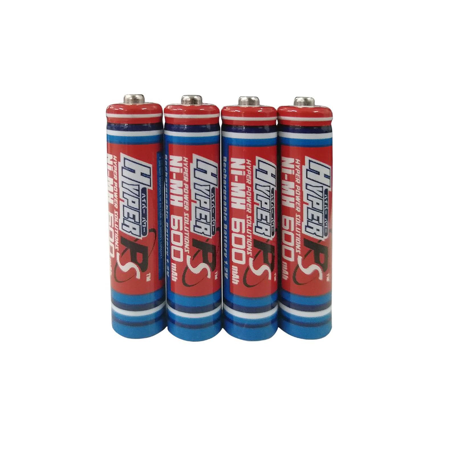HYPERPS 1.2V AAA 600mAh Ni-MH Rechargeable Battery for High-Drain Devices, Quick Charge (4)