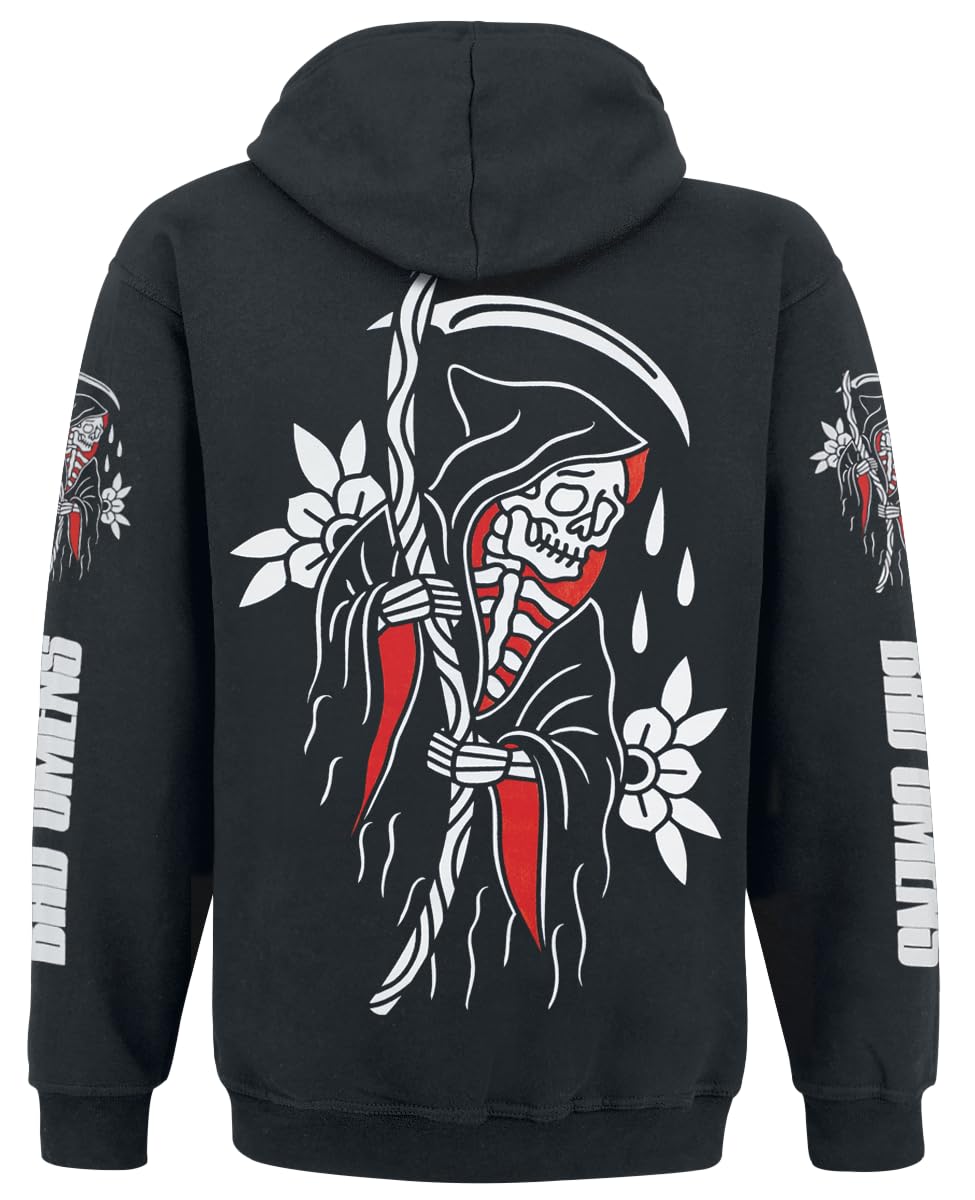 Bad Omens Reaper with Flowers Männer Kapuzenpullover schwarz