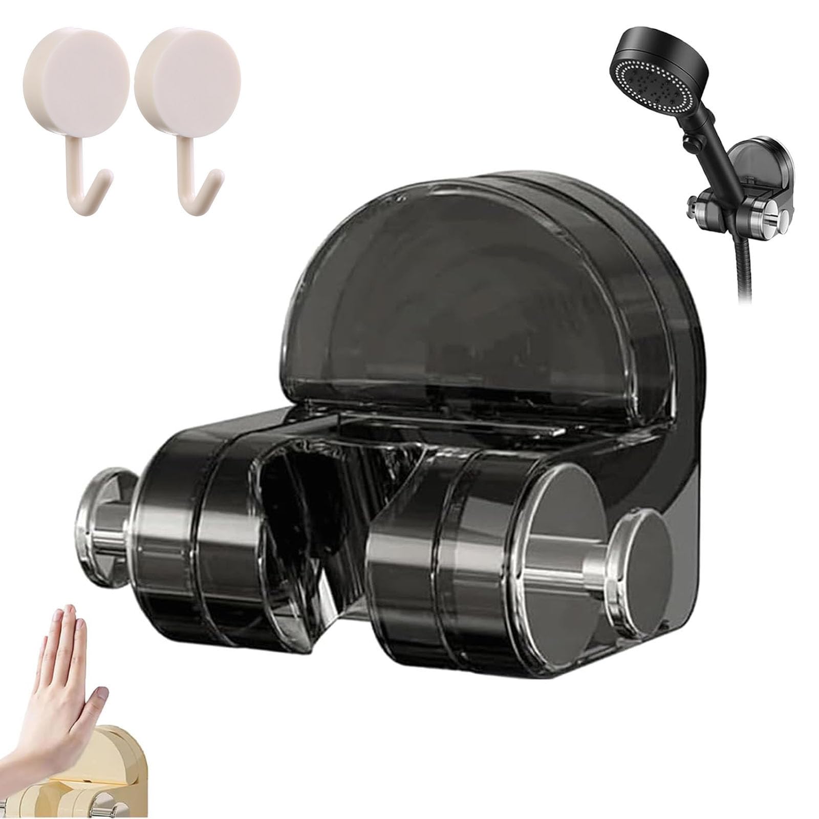 Shower Rack Suction Cup Integrated Suction Cup Shower Rack Wall Mounted Non Perforated Shower Fixture Universal Handheld Adjustable