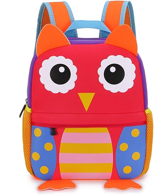 BOSSTER Toddler Backpack Waterproof Children's School Bag 3D Cute Animal Design Daypack for Preschool Kindergarten School Travel for 1-5 Years Old Owl