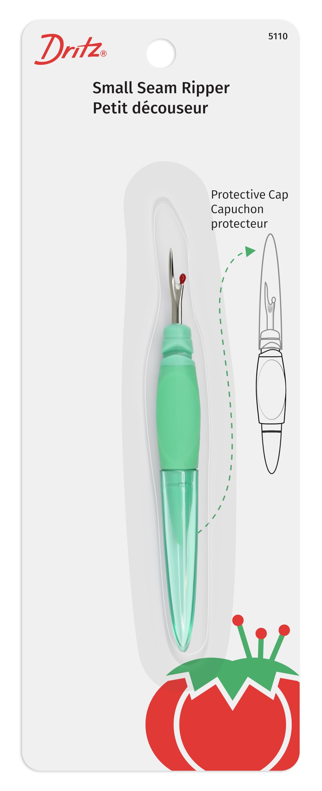 Dritz Ergonomic Seam Ripper-Small, Green, Pack of 1