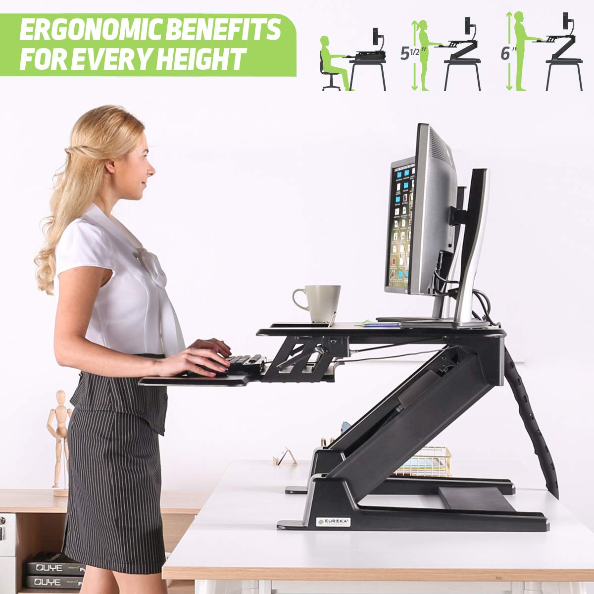 Buy EUREKA ERGONOMIC Standing Desk Height Adjustable SitStand Desk
