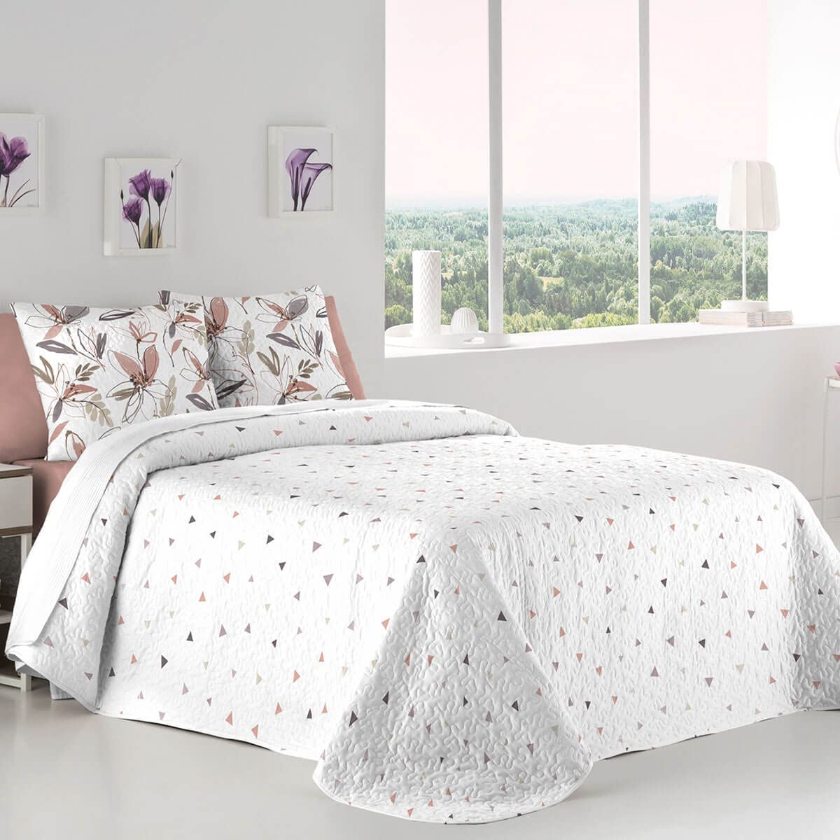Colcha Bouti Reversible Malu Malva Cama 150