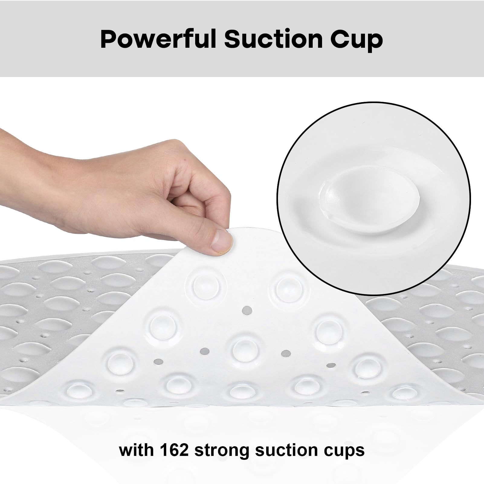 XIYUNTE Large Corner Shower Mat Non Slip Anti Mould - Image 3