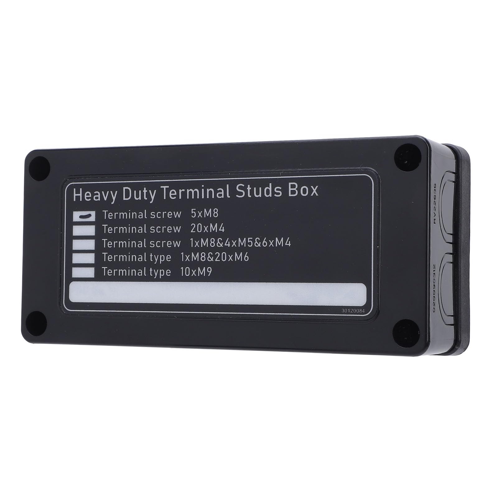 Qqmora Bloque de Distribución de Energía Barra Colectora de Batería Marina Servicio Pesado 5 Vías M8 X 5 300A DC48V para Vehículos (Negro: Conexión de línea negativa)
