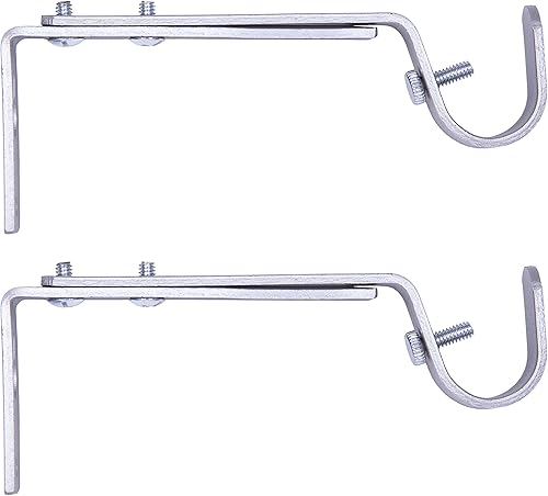 Kenney Soporte ajustable, sin tamaño, níquel satinado, paquete de 2