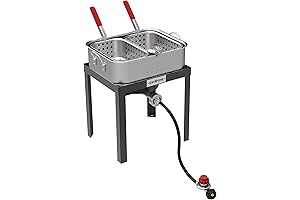 Gas One Outdoor Double Fryer with Thermometer