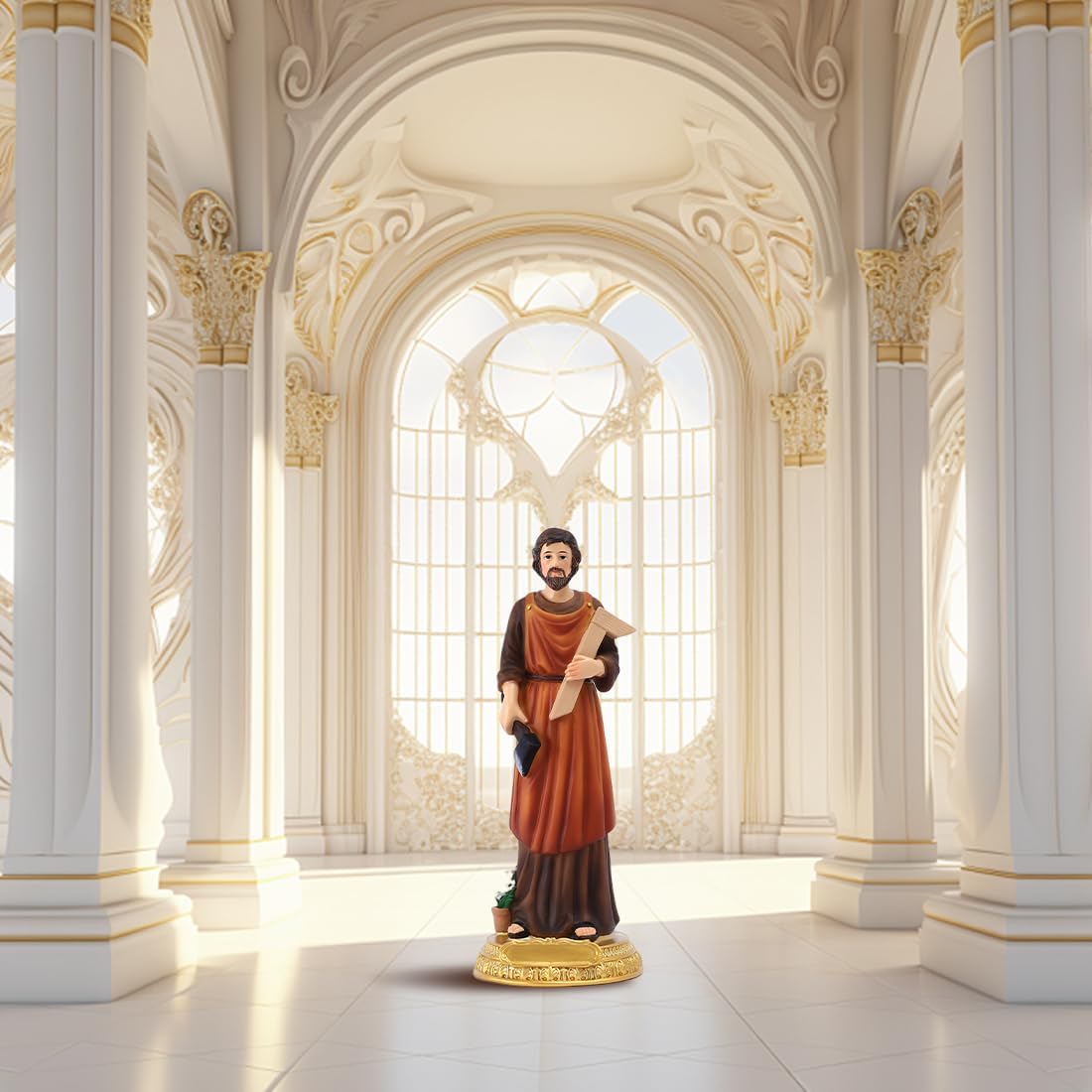 Galiyen Saint Joseph Statue St. Joseph The Worker Figurine, Life of Christ, Renaissance Collection, 8" H, Religious Gift, Decoration, Collection - Image 6