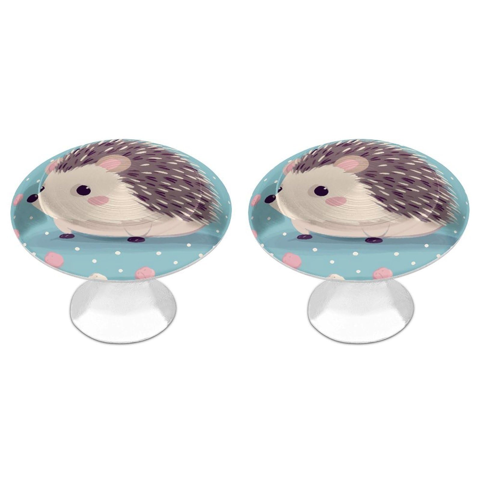 Btcowzrv Style Hedgehog Polkadot 2 Pack Cabinet Knobs Drawer Pulls