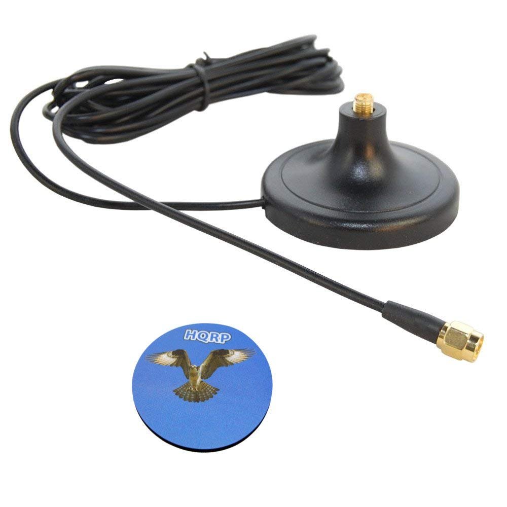 HQRP RP SMA Male to RP-SMA Female RG174 Antenna Socket Base Compatible with D-Link Antenna DPR-1260 / DPG-2100 / DSL-2640B / DSM-G600 / DWL-2100AP / DWL-3200AP + HQRP Coaster