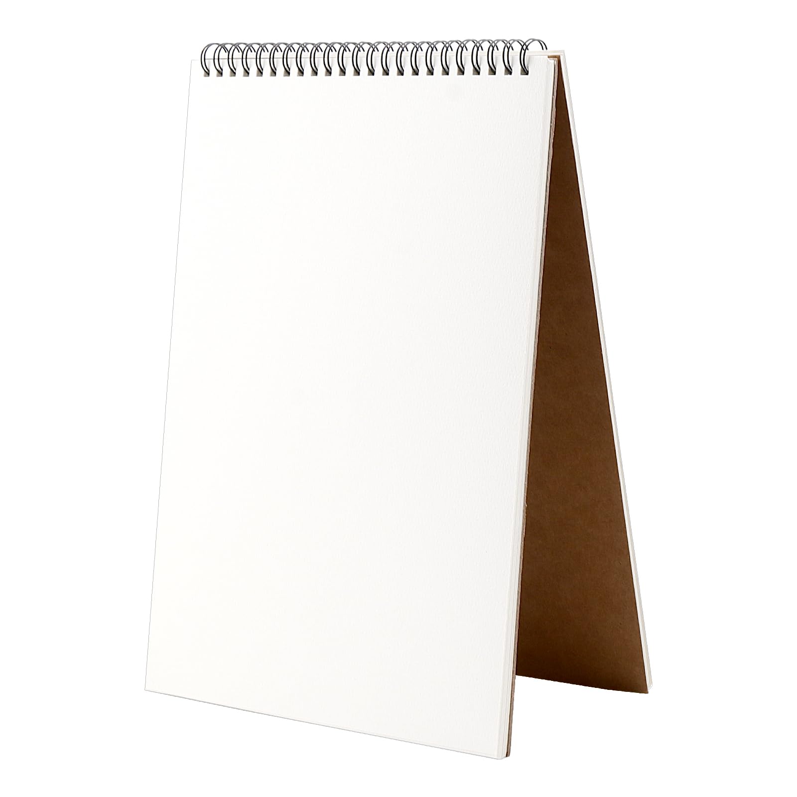 HOZEON Confezione da 12 quaderni a spirale A4, blocco da disegno rilegato a spirale, rilegatura a spirale superiore, copertina in carta kraft bianca, blocco per schizzi, disegni, scarabocchi, 30