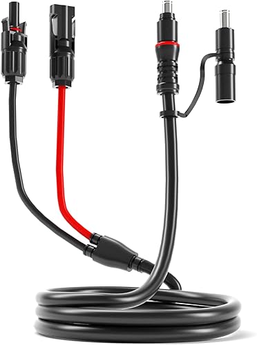 ACCESECO - Cable adaptador de conector de panel solar a DC8mm para estación de energía de respaldo portátil, generador solar GZ Jkery 12AWG 3.3ft