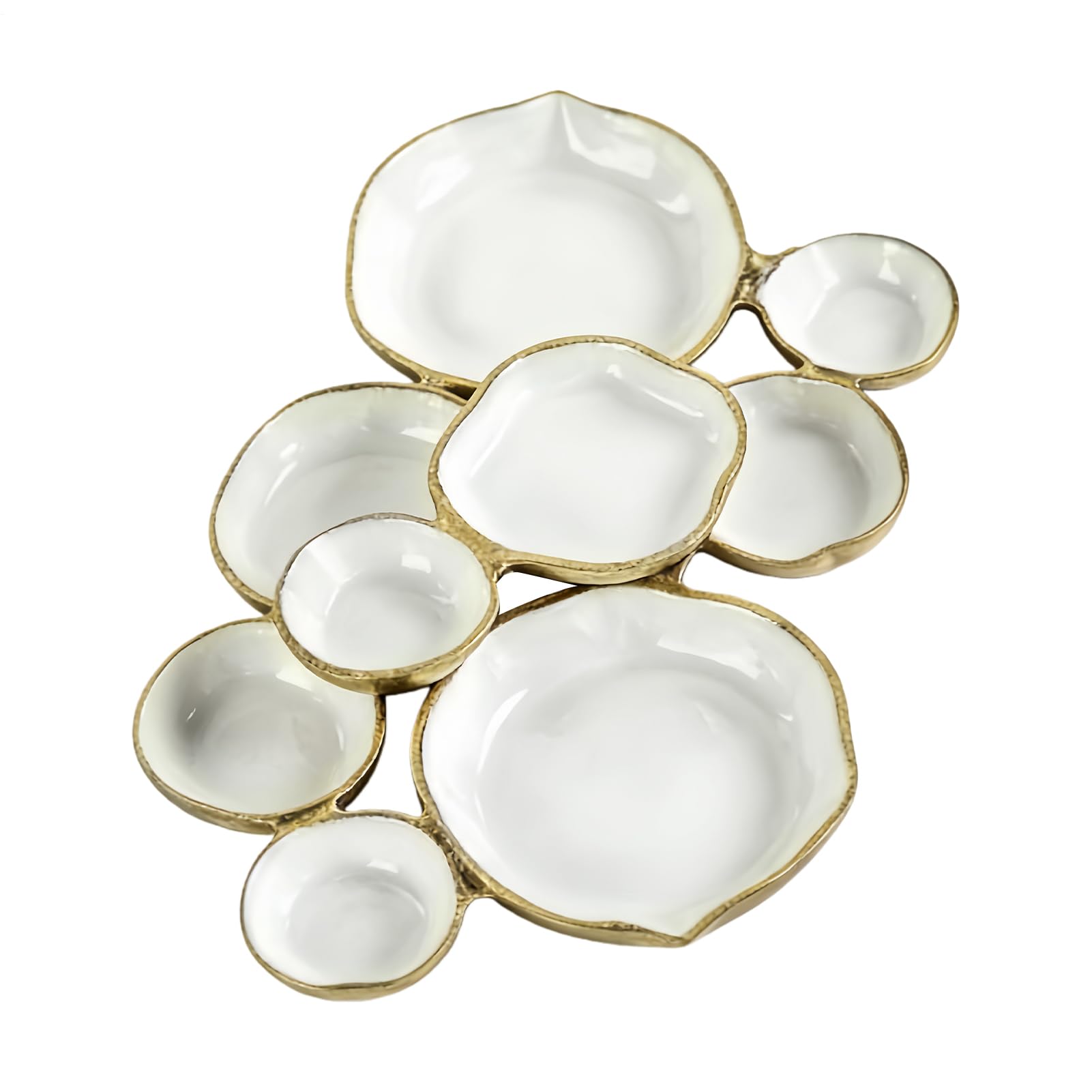 Generico Ciotole a grappolo da dessert a griglie da portata Vassoio per snack Set per snack Noci Patatine Frutta Caramelle Pasti Cucina di casa Antipasti Sala da pranzo